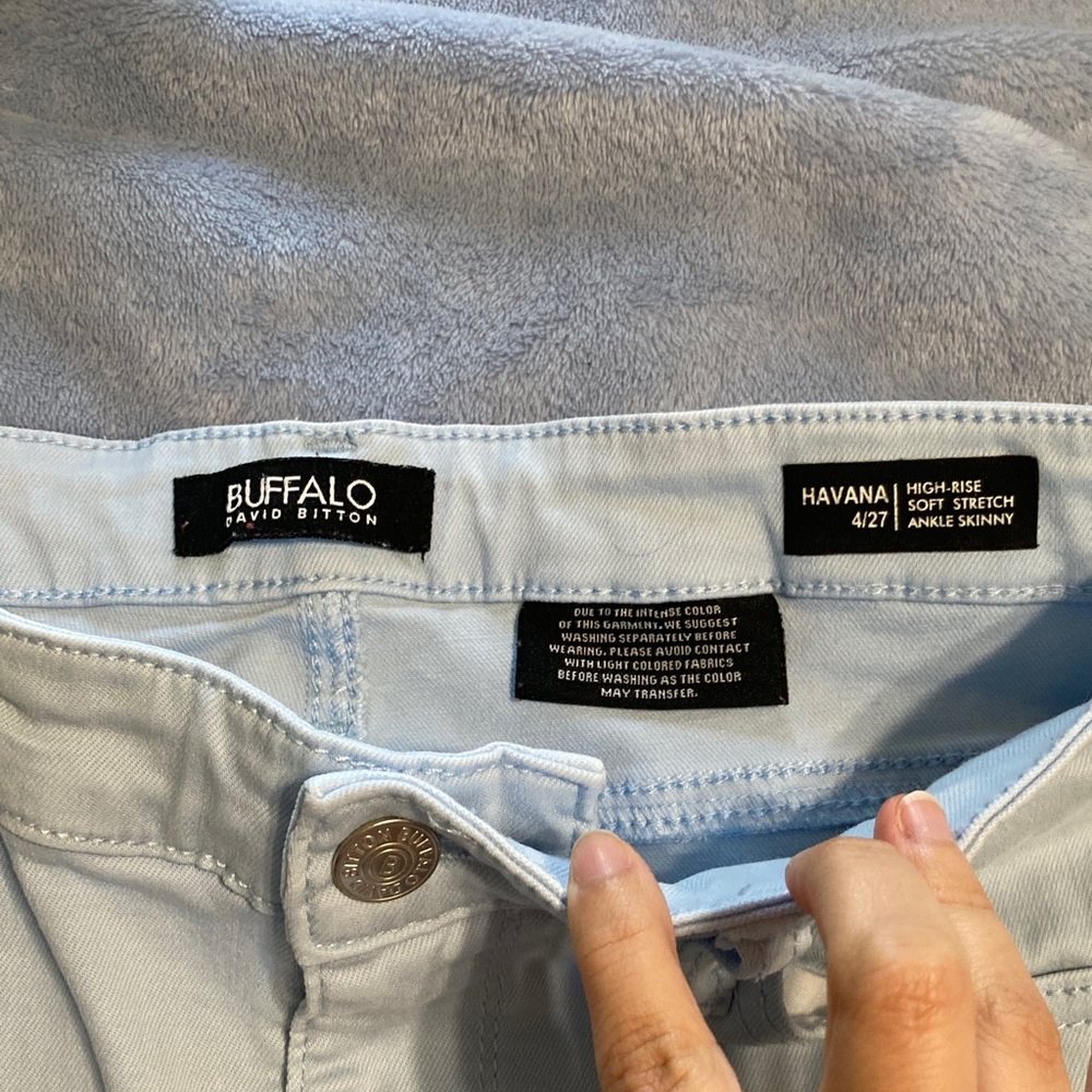 Buffalo David Bitton Sky Blue High-Rise Jeans - Picture 2 of 2